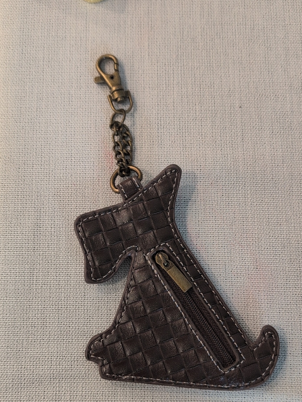 Chala Animal Key Chain Zip Coin Pouch Bag Charm - Schnauzer Dog - Picture 2 of 2